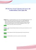 PPN 302 Term 1 Exam&excl;&excl; &vert; Questions and Answers with&NewLine;Verified Solutions &vert; Latest Update 2026