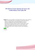 PPN 302 Review Exam&excl;&excl; &vert; Questions and Answers with&NewLine;Verified Solutions &vert; Latest Update 2026