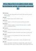 PPLE PRACTICE EXAMINATION 2026&NewLine;QUESTIONS WITH ANSWERS GRADED&NewLine;A&plus;