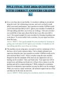 PPLE FINAL TEST 2026 QUESTIONS&NewLine;WITH CORRECT ANSWERS GRADED&NewLine;A&plus;
