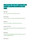 PPLE ACTUAL TEST FULL QUESTIONS AND&NewLine;CORRECT ANSWERS EXAMPREP STUDY&NewLine;SHEET