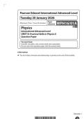 2026 Pearson Edexcel International A Level PHYSICS UNIT 6&vert;WPH16&sol;01A&vert;Question paper&vert;JUNE 2026