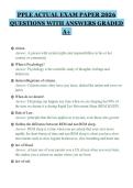 PPLE ACTUAL EXAM PAPER 2026&NewLine;QUESTIONS WITH ANSWERS GRADED&NewLine;A&plus;