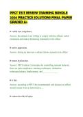 PPCT TEST REVIEW TRAINING BUNDLE&NewLine;2026 PRACTICE SOLUTIONS FINAL PAPER&NewLine;GRADED A&plus;