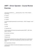 ARFF - Driver Operator - Course Review Exercise Updated 2026&sol;2027 Questions with Expert-Verified Answers&NewLine;