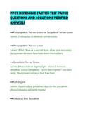 PPCT DEFENSIVE TACTICS TEST PAPER&NewLine;QUESTIONS AND SOLUTIONS VERIFIED&NewLine;ANSWERS