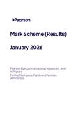 2026 Pearson Edexcel International A Level PHYSICS UNIT 5&vert;WPH15&sol;01A&vert;Mark scheme&vert;JANUARY 2026