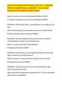 AANP FNP CERTIFICATION EXAM 2026&sol;2027&ndash;VERIFIED PRACTICE QUESTIONS & ANSWERS &vert; FULL FAMILY NURSE PRACTITIONER BOARD REVIEW
