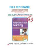 Test Bank For Davis Advantage for Maternal Newborn&NewLine;Nursing&colon; Critical Components of Nursing Care&comma; 4th Edition By&NewLine;Roberta Durham &lpar;&rpar;&comma; 9781719645737&comma; Chapter 1-19 All Chapters&NewLine;with Answers and Rationals