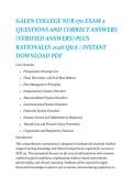 GALEN COLLEGE NUR 170 EXAM 2 &NewLine;QUESTIONS AND CORRECT ANSWERS &NewLine;&lpar;VERIFIED ANSWERS&rpar; PLUS &NewLine;RATIONALES 2026 Q&A &vert; INSTANT &NewLine;DOWNLOAD PDF
