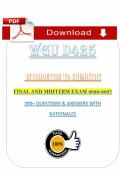 WGU D425 Exam &lpar;PDF&rpar; &vert; 2026 Chemistry Questions &vert; Introduction to Chemistry &vert; WGU