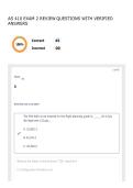 AS 410 EXAM 2 REVIEW QUESTIONS WITH VERIFIED ANSWERS