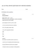 AS 410 FINAL REVIEW QUESTIONS WITH VERIFIED ANSWERS