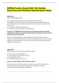 EDPNA Practice Exam 2026&colon; 200 Verified Social Security Disability Representative Q&As