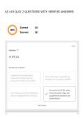 AS 410 QUIZ 2 QUESTIONS WITH VERIFIED ANSWERS