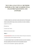 WGU D514 EXAM PACKAGE DEAL 100&percnt; VERIFIED