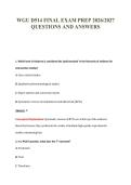 WGU D514 FINAL EXAM PREP 2026&sol;2027&NewLine;QUESTIONS AND ANSWERS