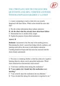NSG 2700 EXAM 3 SOUTH COLLEGE 2026  QUESTIONS AND 100&percnt; VERIFIED ANSWERS  WITH RATIONALES GRADED A&plus; LATEST