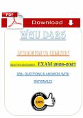 WGU D425 Exam &lpar;PDF&rpar; &vert; 2026 Chemistry Questions &vert; Objective Assessment &vert; WGU