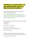 POWERPLANT ASA BAKER SCHOOL FAA&NewLine;ORAL QUESTIONS FINAL SCRIPT 2026&NewLine;PRACTICE SOLUTIONS GRADED A&plus;