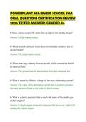 POWERPLANT ASA BAKER SCHOOL FAA&NewLine;ORAL QUESTIONS CERTIFICATION REVIEW&NewLine;2026 TESTED ANSWERS GRADED A&plus;