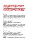 UnitedHealthcare &lpar;UHC&rpar; Certification Fast Track Exam Test Bank &vert; Complete Verified Questions with Correct Answers and Detailed Rationales &vert; Latest Update &ndash; 2026&sol;2027 Edition &vert; Already Graded A&plus;