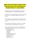 Appian Senior Developer Complete Exam &NewLine;Study Questions with Verified Answers &NewLine;Already Graded A&plus; &vert; Latest Edition 