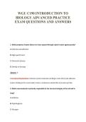 WGU C190 INTRODUCTION TO&NewLine;BIOLOGY ADVANCED PRACTICE&NewLine;EXAM QUESTIONS AND ANSWERS