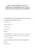 WGU C190 INTRODUCTION TO&NewLine;BIOLOGY COMPREHENSIVE EXAM&NewLine;2026&sol;2027 QUESTIONS AND ANSWERS