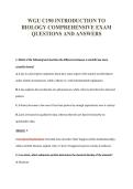 WGU C190 INTRODUCTION TO&NewLine;BIOLOGY COMPREHENSIVE EXAM&NewLine;QUESTIONS AND ANSWERS