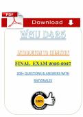 WGU D425 Exam &lpar;PDF&rpar; &vert; 2026 Chemistry Questions &vert; Objective Assessment &vert; WGU