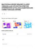BKAT 9R EXAM NEWEST 2026&sol;2027 &lpar;2 LATEST VERSIONS A & B&rpar; WITH RHYTHM STRIP FOR INTERPRETATION ACTUAL EXAM QUESTIONS AND CORRECT DETAILED ANSWERS
