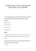 COMSAE PRACTICE EXAM 2026&sol;2027&NewLine;QUESTIONS AND ANSWERS