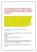 NYC FOOD PROTECTION COURSE EXAM 300 &NewLine;ACTUAL QUESTIONS AND CORRECT ANSWERS &NewLine;WITH RATIONALE LATEST UPDATE ALREADY &NewLine;GRADED A&plus; 