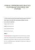 COMSAE EXAM PACKAGE DEAL 100&percnt; VERIFIED