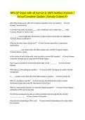 NPS CET Exam with all Correct & 100&percnt; Verified Answers &vert;Actual Complete Update &vert;Already Graded A&plus;