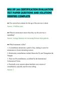 MSU ISP 205 CERTIFICATION EVALUATION&NewLine;TEST PAPER QUESTIONS AND SOLUTIONS&NewLine;VERIFIED COMPLETE&NewLine;