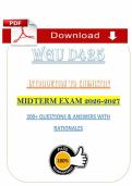 WGU D425 Midterm Exam &lpar;PDF&rpar; &vert; 2026 Chemistry Questions &vert; Objective Assessment &vert; WGU