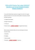 PEDs HESI Practice Test Latest 2026&sol;2027 &NewLine;Questions and Correct Detailed Answers &NewLine;Already Graded A&plus; 