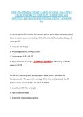 HESI RN MENTAL HEALTH HESI REVIEW - MULTIPLE &NewLine;CHOICE NEWEST 2026&sol;2027 QUESTIONS and &NewLine;CORRECT DETAILED ANSWERS ALREADY GRADED &NewLine;A&plus; 
