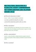 MULTICULTURAL EDUCATION IN A&NewLine;PLURALISTIC SOCIETY COMPREHENSIVE&NewLine;TEST PAPER QUESTIONS AND SOLUTIONS&NewLine;GRADED APLUS&NewLine;