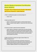 Alaska Medical Assistant Certification &NewLine;Exam 2026&sol;27&period; &NewLine;Complete Exam Requirement Practice Questions &NewLine;and Correct Answers&period; Latest Review&period;