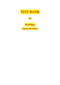 Test Bank for Sociology 18th Edition by John J&period; Macionis &ndash; 2026&sol;2027 Study Questions and Answers