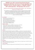 NBDHE Exam 2026&sol;2027 &vert; 200&plus; Verified Questions & Rationales &vert; Latest AHA&sol;ADA Guidelines &vert; Guaranteed A&plus;