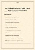 MD STATIONARY ENGINEER &mdash; GRADE 1 EXAM QUESTIONS AND VERIFIED ANSWERS&period;pdf&NewLine;&NewLine;