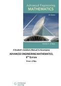 A Student&rsquo;s Solutions Manual to Accompany ADVANCED ENGINEERING MATHEMATICS&comma; 8TH EDITION PETER V&period; O&rsquo;NEIL