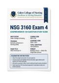NSG 3160 Exam 4 &vert; Health Assessment &lpar;2026&sol;2027&rpar; PDF &vert; Nursing &vert; Galen  
