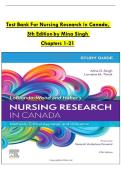 Nursing Research in Canada&comma; 4th Edition by Mina Singh&comma; Cherylyn Cameron&comma; Geri LoBiondo-Wood & Judith Haber &mdash; Comprehensive Test Bank and Exam Practice