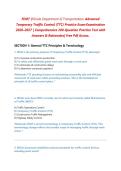 FDOT &lpar;Florida Department of Transportation&rpar; Advanced Temporary Traffic Control &lpar;TTC&rpar; Practice Exam Examination 2026&ndash;2027 &vert; Comprehensive 200-Question Practice Test with Answers & Rationales&vert; Free Pdf Access