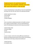 PHARMACOLOGY ATI QUESTION EXAM &num;1 QUESTIONS AND ANSWERS UPDATED 2026&sol;2027 BEST SOLUTION RATED A&plus; FOR SUCCESS